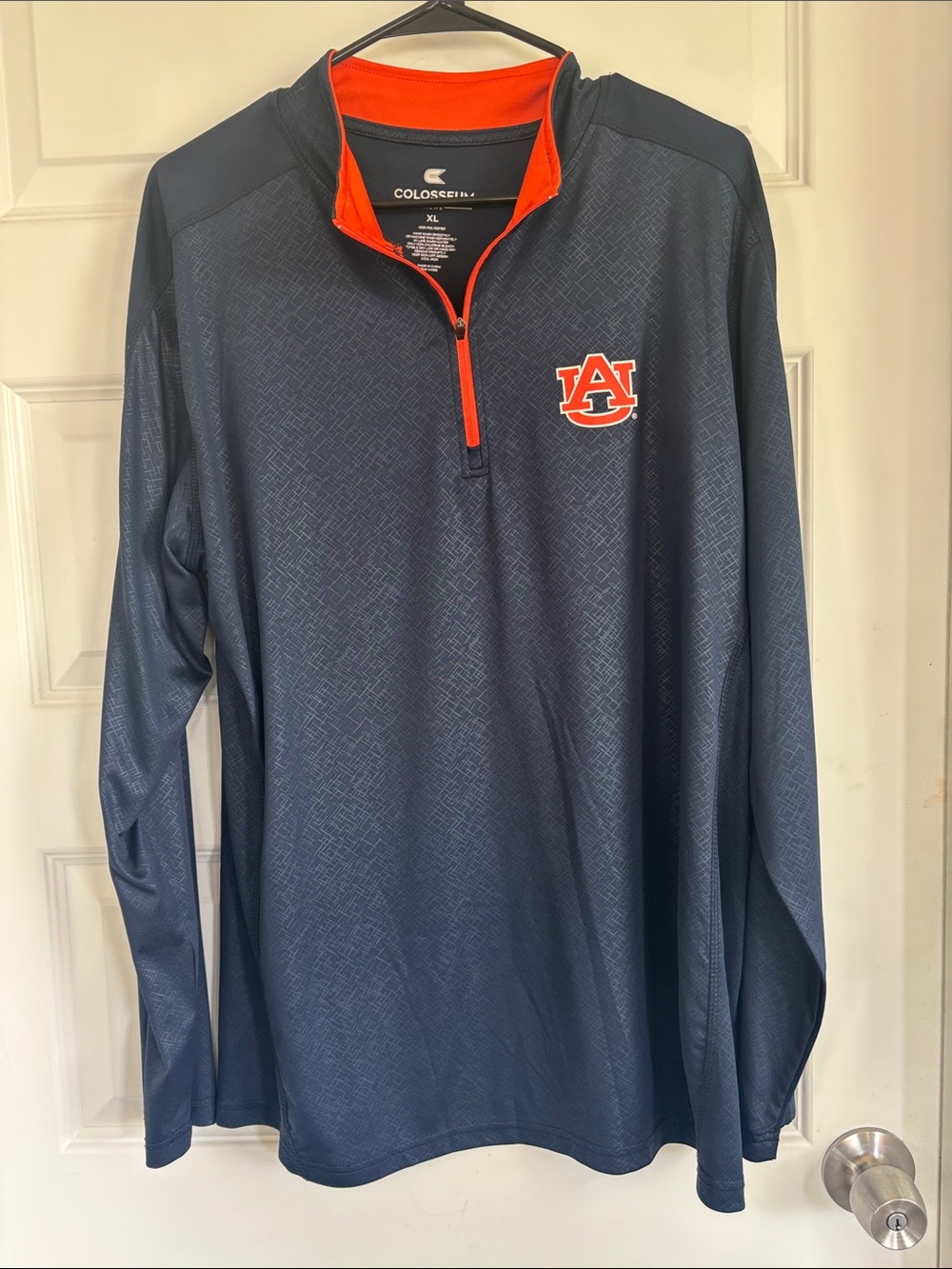 Colosseum Navy & Orange Auburn Tigers Quarter-Zip Pullover